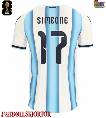Argentina Giuliano Simeone #17 Hemmatröja VM 2026 Kortärmad